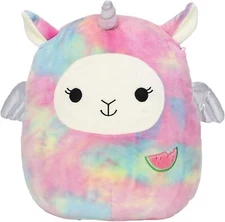 Squishmallows 8” Lucy-May the Llama Unicorn Rainbow Tie-Dye Watermelon NEW