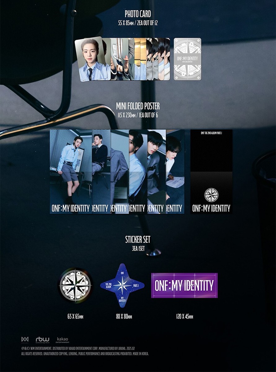 ONF MY IDENTITY Digipack Ver 6枚セット CD) ONF - ONF:MY IDENTITY Digipack ver. (6 member Set) +