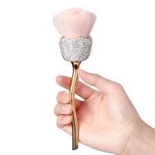 1PC Bling Powder Blush Brush Concealer Facial Brush Rose Shape Makeup Brush Soft