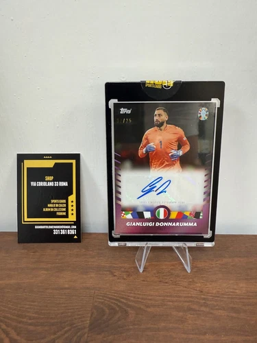 Topps Platinum Mourinho Curated Euro 2024 Gianluigi Donnarumma Purple Auto /25
