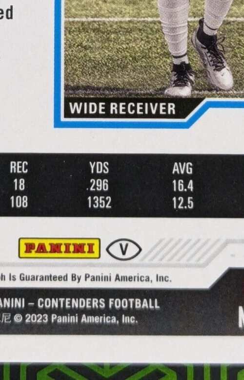 Josh Vann (RC) 2023 Panini Contenders RC Divisional Ticket Auto Variation 13/99 - Image 3 of 3