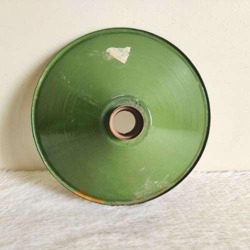 1950s Vintage Iron Enamel Green Electric Lamp Shade Decorative Collectibles 11 - 第 1/4 張圖片