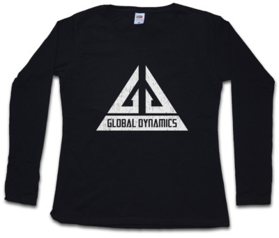 GLOBAL DYNAMICS GD LOGO DAMEN LANGARM T-SHIRT Jack Carter Eureka Symbol Sign