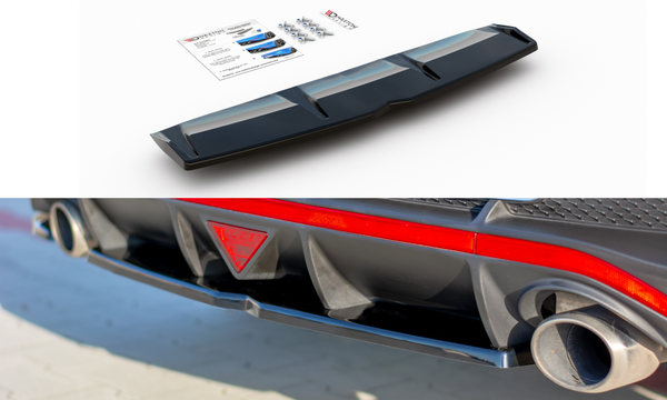 CUP Diffusor Ansatz Schwarz FüR Hyundai I30 N MK3 Fastback Heck Splitter Hinten-image