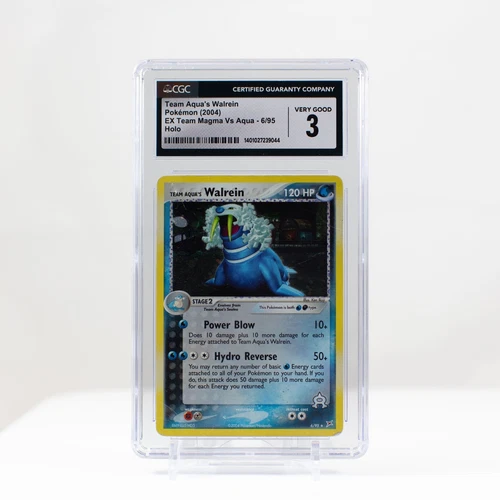 Pokemon Team Aqua's Walrein Holo #6 EX Team Magma/Aqua 2004 - CGC 3