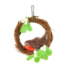 Zestaw filcowania igłowego The Crafty Kit Company 'Christmas Robin Wreath'