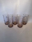 5 Vintage Anchor Hocking Swirl Pattern Pink Depression Glass 6-1/4" Tumblers HTF
