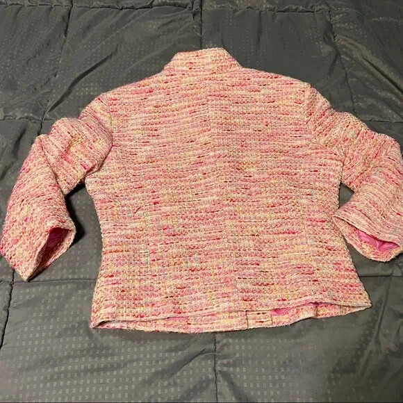 Lilly Pulitzer madeline Jacket hibiscus pink button up white