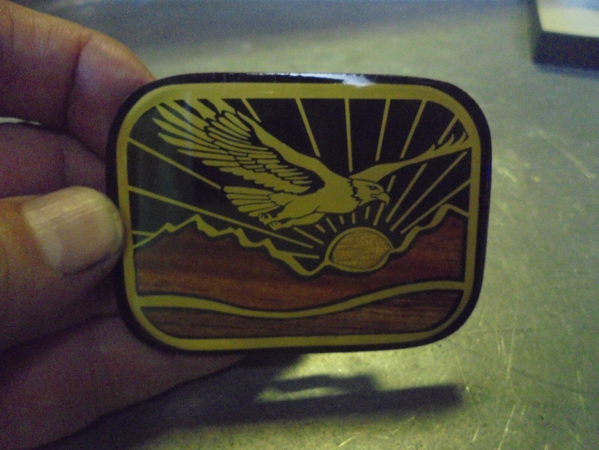 Vintage Harmony Brass Bird Buckle Leather Belt. Made in the USA  Size 54 Tory Leather Classic Bridle Leather Belt 1″ Brass Buckle  main image 4