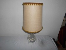 Tischleuchte Lampe Joska Kristallglas Lampen Tischlampe Glasfuß Vintage H 51,5