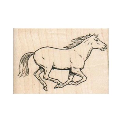 New Running Horse RUBBER STAMP, Horse Stamp, Mare Stamp, Horse Lover Stamp