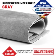 Car Van Automobile Trim Interior L-Gray Headliner Roof Repair Faux Suede Fabric