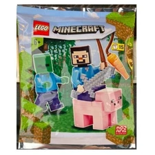 LEGO Minecraft Steve, Zombie and Pig Foil Pack 662101 (SEALED)