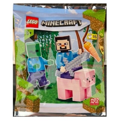 LEGO Minecraft Steve, Zombie and Pig Foil Pack 662101 (SEALED) | eBay