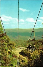 Panoramic View of Smokies From The Ski Lift At Gatlinburg, Tennessee Postcard