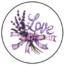 LOVE LAVENDER ENVELOPE SEALS LABELS STICKERS PARTY FAVORS