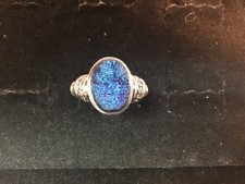 DRUZY QUARTZ STERLING RING 8 3/4