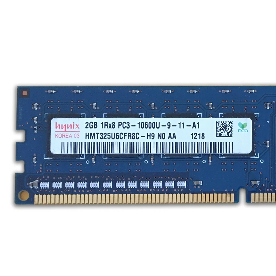 Hynix Memory 10600U 4GB (2x 2GB) Desktop PC RAM DDR3 1RX8 HMT325U6CFR8C-H9 - Image 2 of 4