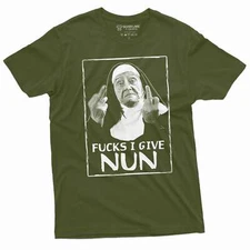 Nun F*cks Given: Men's Humorous Unholy Shirt - Perfect for Funny Gifts