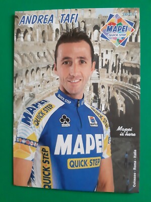 CYCLING cycling card ANDREA TAFI team MAPEI Quick-Step 2001