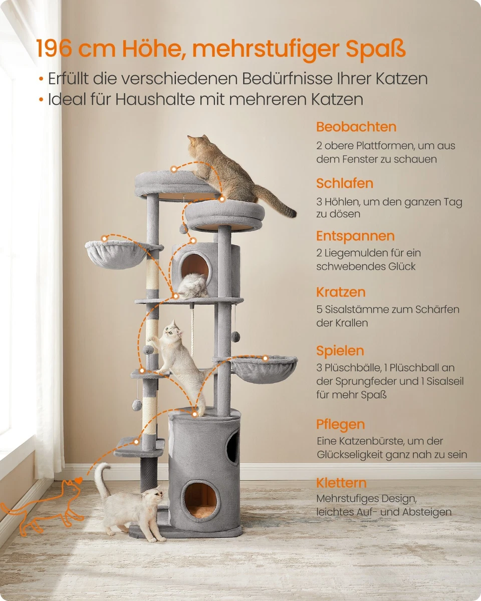Kratzbaum mit 2 Liegemulden online kaufen | eBay.de