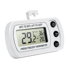 Digital Fridge Thermometer Max/Min Record Waterproof for Kitchen Home Restaurant