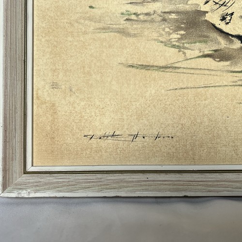 Vintage Kiefer gerahmt Original signiert vom Künstler Ralph Thompson LÖWENJUNGES - Bild 7 von 11