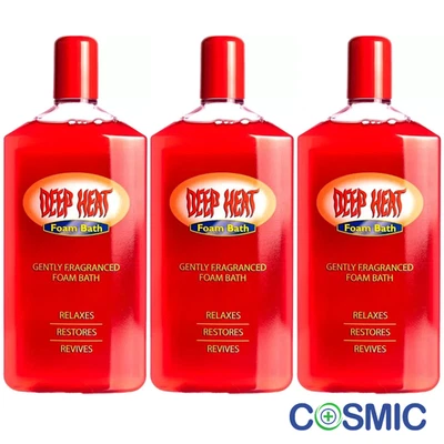 3 X Mentholatum Deep Heat Gently Fragranced Foam Bath 350ml