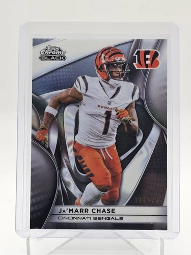 JA'MARR CHASE 2025 TOPPS CHROME BLACK REFRACTOR /299 #24 BENGALS Q7485