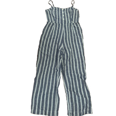 NEW Rails Linen Romper Womens Sz M Blue Normandy Stripe Light Jumpsuit $205 NWT