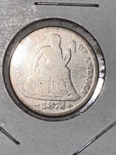 1873-S Seated Liberty Dime — photo from the most recent tracked eBay sale