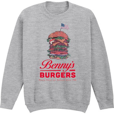 Stranger Things Sweatshirt: Benny s Burger (grau) OFFICIAL NEU