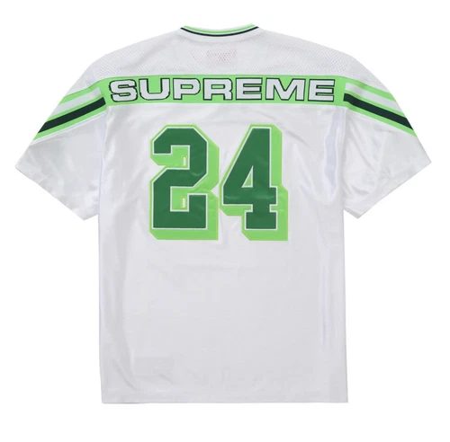 ? Maillot de Football Supreme Jacquard Côtelé Blanc XXL Neuf LIVRAISON GRATUITE ?
