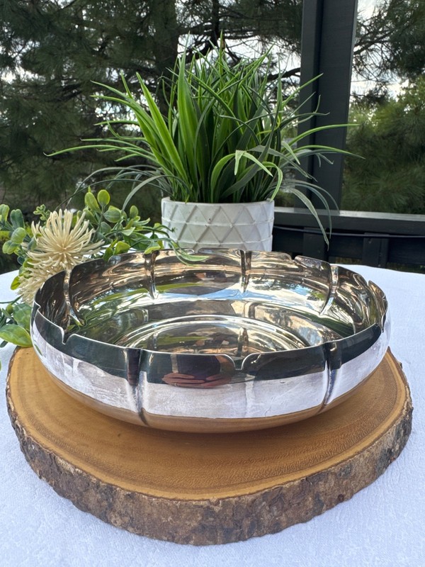 silver plated lunt scalloped bowl