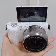 Sony Alpha A5100 24.3MP Digital Camera with 16-50mm Lens Used White -95 New