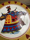 Vintage Queen of Hearts Tin Litho Children’s Tea Set Tray Cup Saucer Plate — photo 4