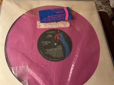 PINK FLOYD - 12  Pink VINYL - MONEY & ANOTHER BRICK IN THE WALL PART 2 RARE!