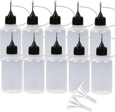 10-Pack Oil Bottles Applicator 1 OZ Needle Oiler Precision Gun Oil Bottle with