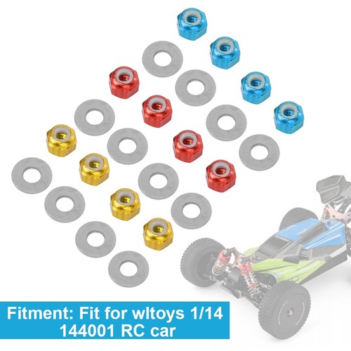 Tuerca de bloqueo hexagonal de rueda apta para wltoys 1/14 144001 accesorio de actualización de coche de radiocontrol - Imagen 3 de 7