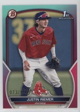 2023 Bowman Draft Aqua & Pink Gradient 73/199 Justin Riemer #BD-182 fo7