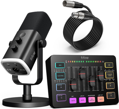Gaming Equipment Bundle, Dynamic XLR/USB Gaming Microphone Set with Streaming Au