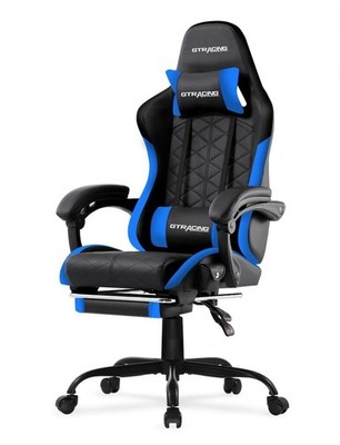 GTRACING GTW-100 Reclining Gaming Chair w/Bluetooth, Adj Pillows & Footrest