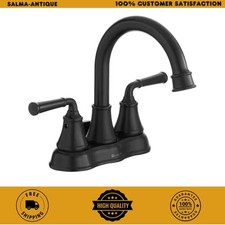 Glacier Bay Dunston 4 in Centerset Double Handle High Arc Bathroom Faucet Matte