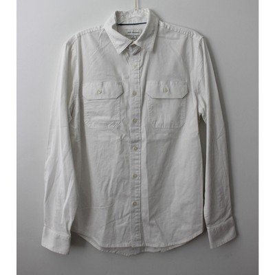 Free Assembly Mens Long Sleeves Pocket Shirt White Multisize NWT