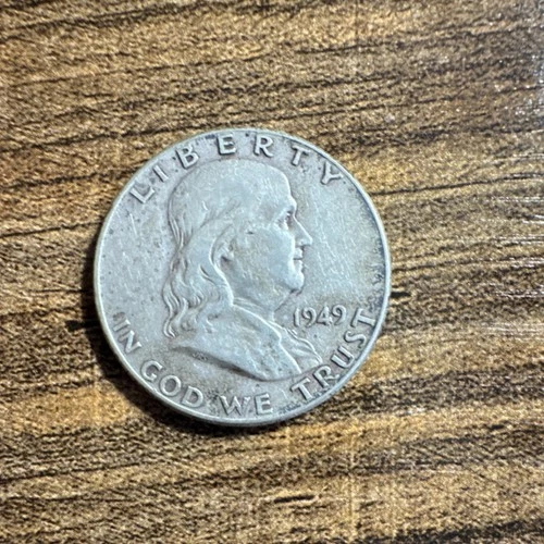 Franklin Half Dollar 1949 Circulated 90% Silver Business Strike US Coin