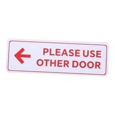 Please Use Other Door Sign, ABS Plastic Self-Adhesive Use Other Door Sign