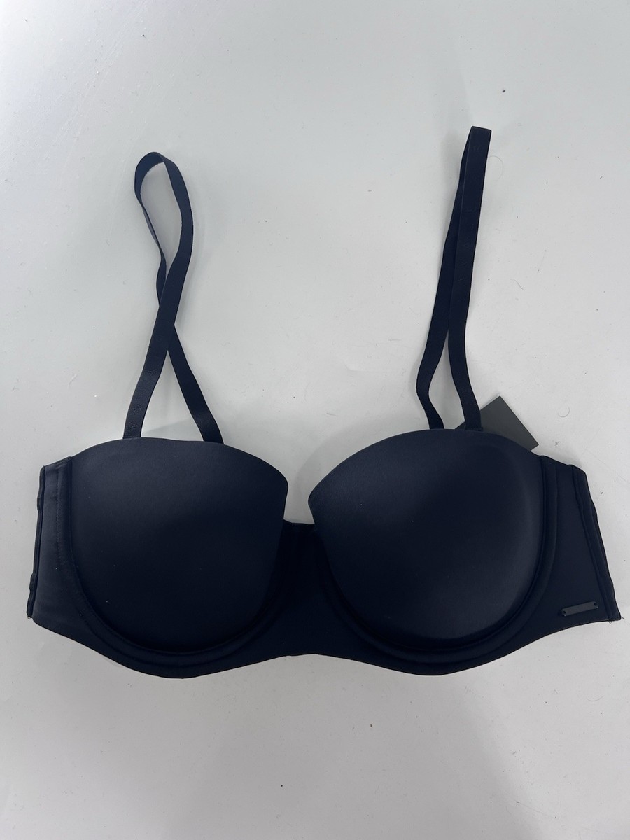 Savage x Fenty by Rihanna Microfiber Strapless Bra in black, size