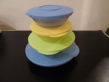 Tupperware Junge Welle Flache Servierschalen Schüssel  4er Set NEUw