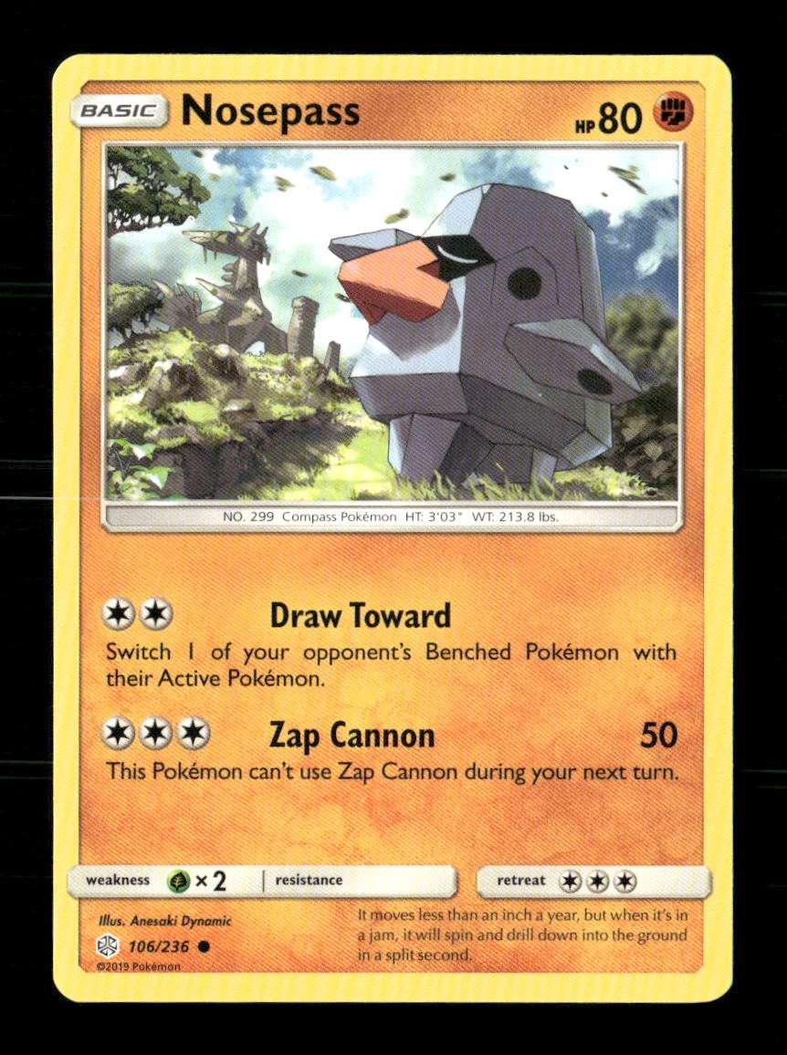 Nosepass 106/236 Cosmic Eclipse NM/M Pokemon