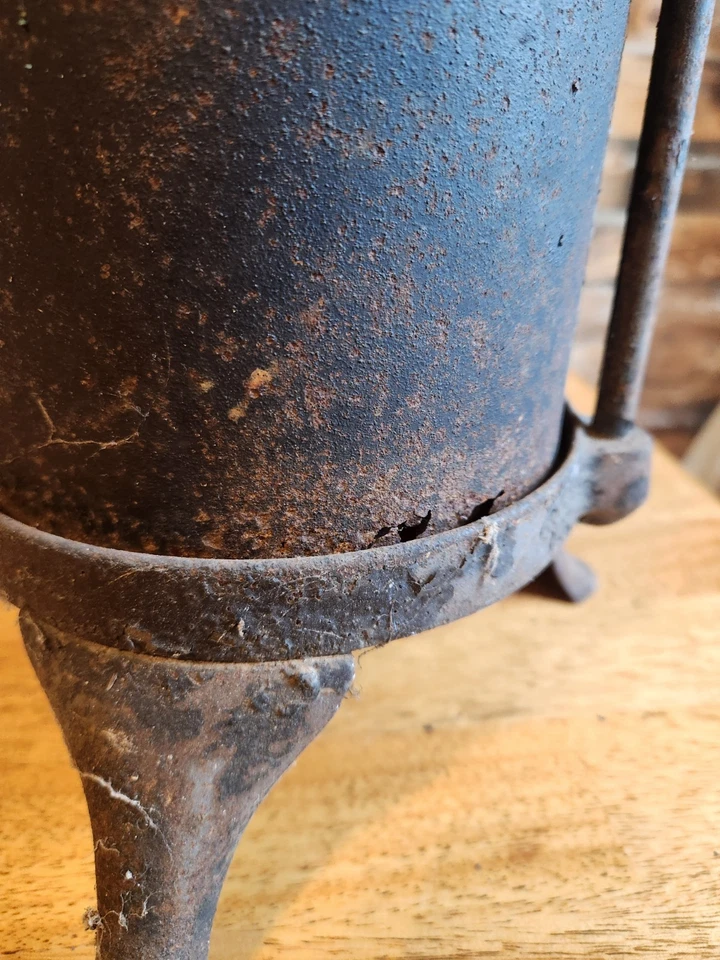 DE COLECCIÓN ANTIGUO FRUTA UVA VINO MANZANA MANTECA DE CERDO PRENSA TORNILLO DE METAL EXPRIMIDOR HIERRO FUNDIDO 2qt Foto 4 de 4